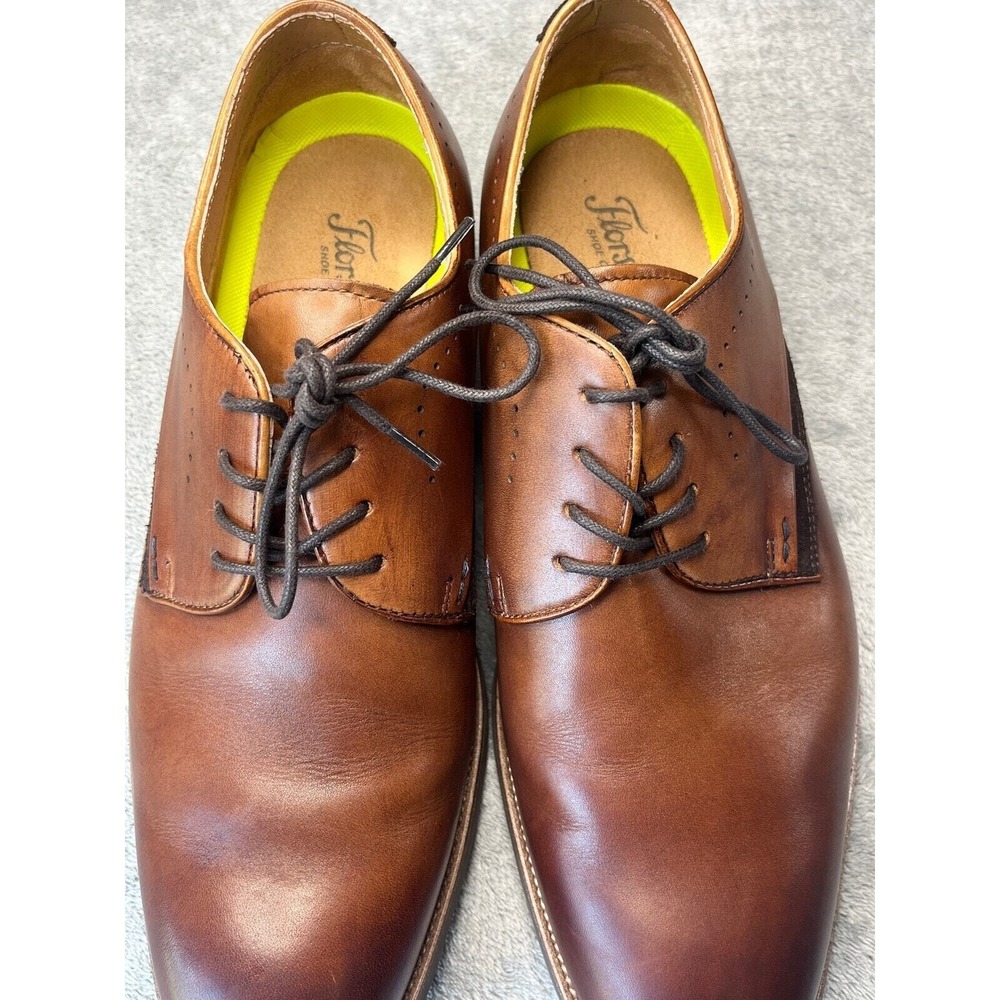 Florsheim Fuel Wingtip Oxford Mens Tan Leather Dress Shoes‎ 15172-221 Size 9.5M - Picture 2 of 7